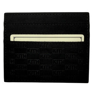 Kith Monogram Suede Card Holder Black